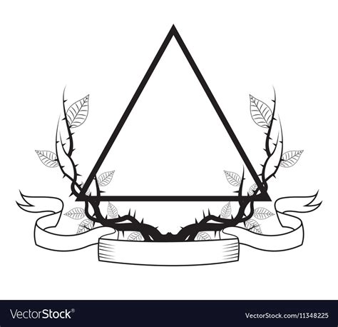 Triangle tattoo art design Royalty Free Vector Image