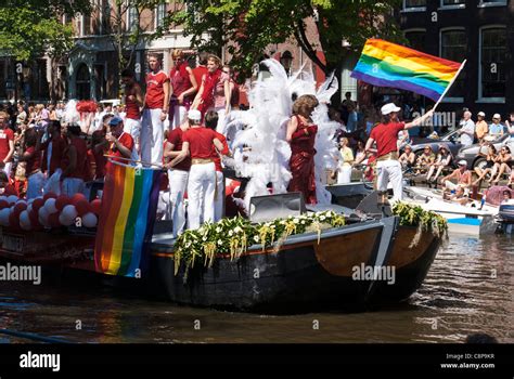 Amsterdam Gay Pride Canal Parade Stock Photo Alamy