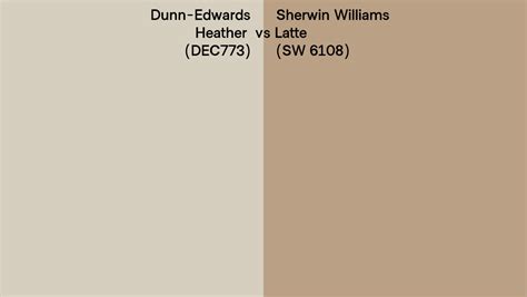 Dunn Edwards Heather Dec773 Vs Sherwin Williams Latte Sw 6108 Side By Side Comparison