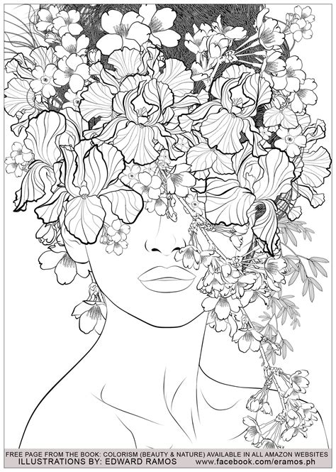 Beauty And Nature Edward Ramos Coloriages Anti Stress Imprimer