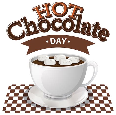 Free Vector Hot Chocolate Day Banner Design