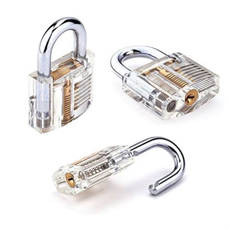 Pcs Transparent Practice Lock Set Sopoby Visible Cutaway Pin Tumbler