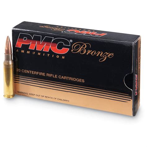 PMC Bronze Line 308 Winchester 147 Grain FMJ BT 20 Rounds 51606