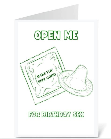 Happy Birthday Card Naughty Card Condom Card Adult Card Etsy