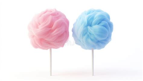Pink and Blue Cotton Candy Swirls Against a White Background in this ...