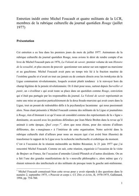 Pdf Entretien Avec Michel Foucault Dokumen Tips