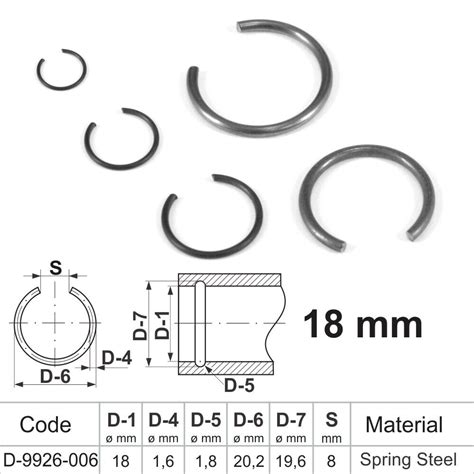 Retaining Rings Round Wire Circlip For Bores Snap Ring Din 7993 B