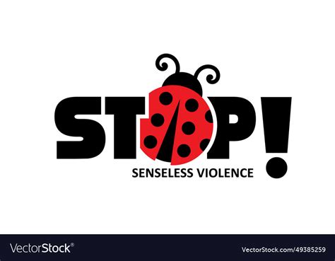 Stop Domestic Violence Or Senseless Royalty Free Vector