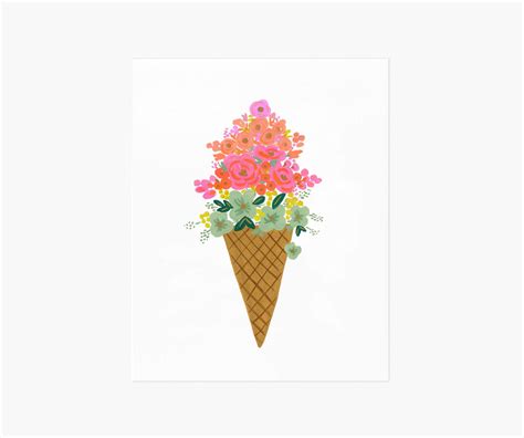 Ice Cream Cone Art Print – Rifle Paper Co