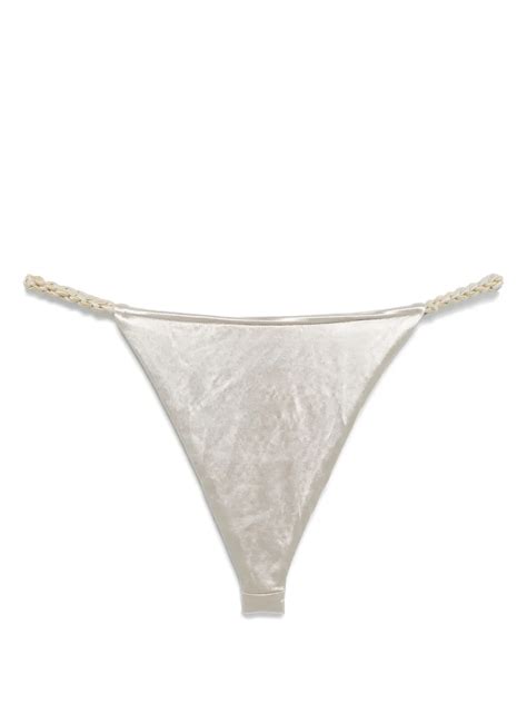 Isa Boulder Full Chain Bikini Bottoms Grey Farfetch