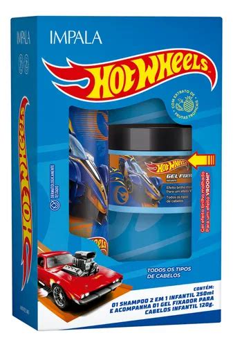 Kit Impala Hot Wheels Clube Dos Velozes Shampoo Gel Fixador Parcelamento Sem Juros