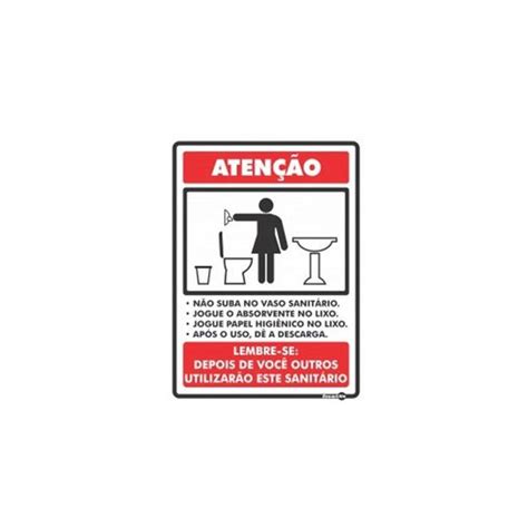 Placa Sinaliza O N O Suba No Vaso Sanit Rio X Cm Encartale