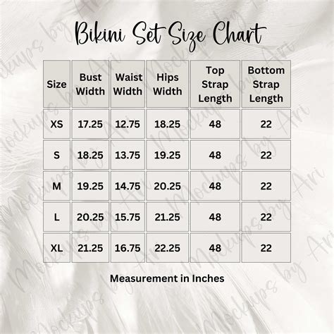 Strappy Bikini Set Size Chart AOP Strappy Bikini Set Size Chart Strappy Bikini Set Size Guide