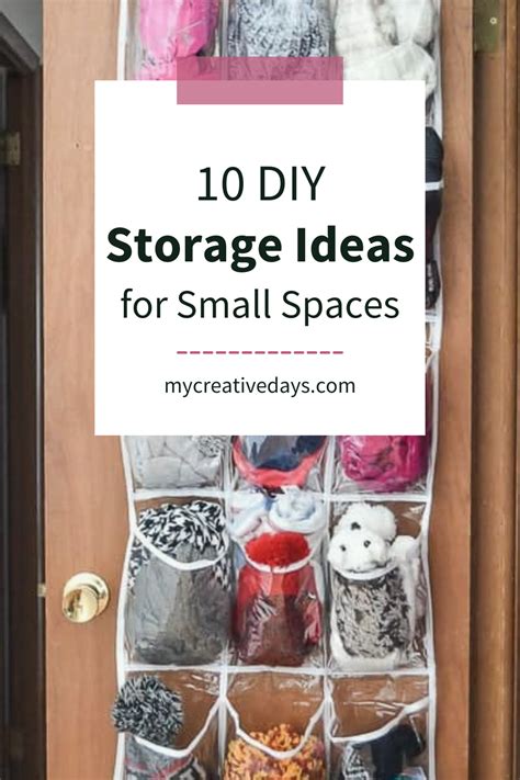 diy storage ideas  small spaces  creative days