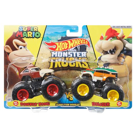 Hot Wheels Monster jam trucks Набір позашляховиків Donkey Kong and Bowser FYJ ID