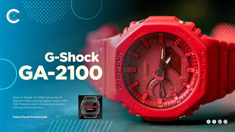 Casio G Shock Ga 2100 4a Men S Analog Digital Diver Watch In Stylish Red Resin Band And Dial