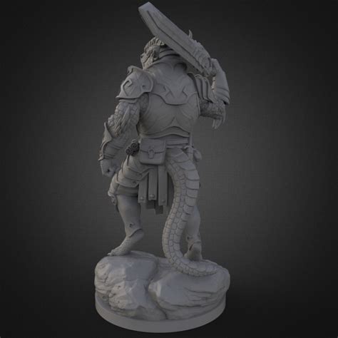 D Printable Dragonborn Male Warrior Poses By Aether And Alchemist