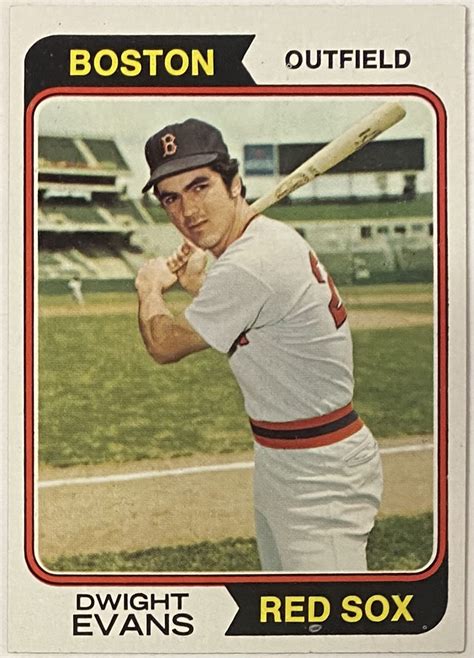 Dwight Evans 1974 Topps Boston Red Sox Baseball Card KBK Sports