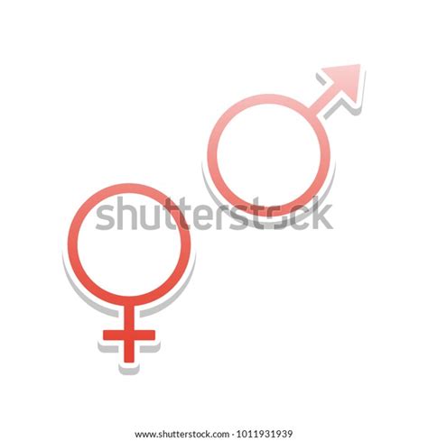 Sex Symbol Sign Vector Reddish Icon Stock Vector Royalty Free Shutterstock