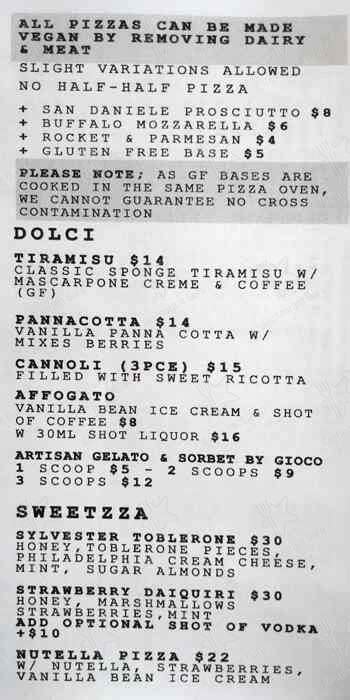 Menu At Massaros Pizzeria Kangaroo Ground