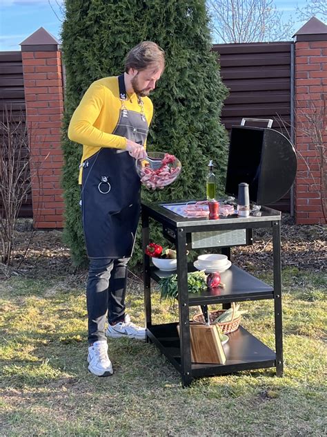 Купить металлический стол с мойкой Веранда металлические кухни