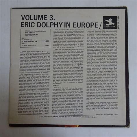 Letao Us Prestige Van Gelder Eric Dolphy