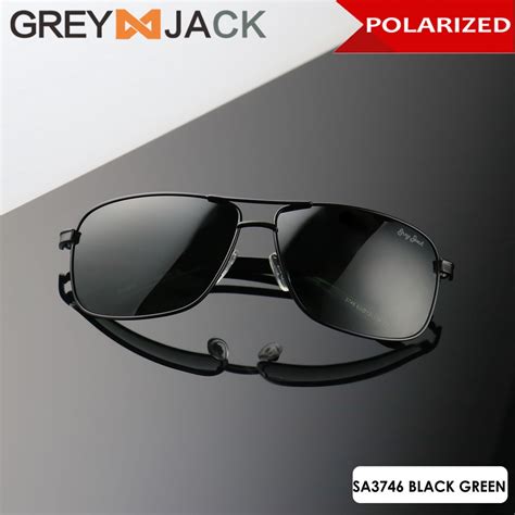 Jual Grey Jack Kacamata Hitam Aviator Kotak Fashion Pria Dan Wanita