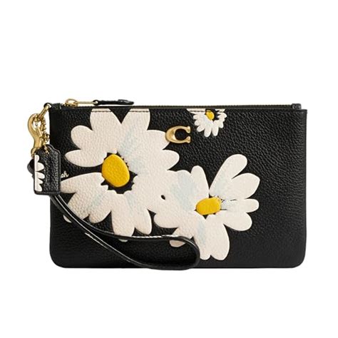 Coach Flower Purse Coach Floral Printed Leather Wyn Crossbody Black