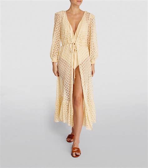 Womens PatBO Nude Netted Monstera Beach Robe Harrods HK