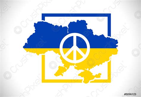 Stop War In Ukraine Vector Template Creative Design Stock Vector