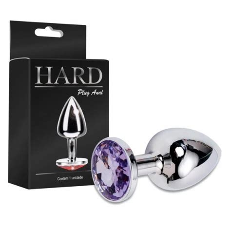 Plug Anal Em Metal Detalhe Em Pedra Hard Mainha Sex Shop