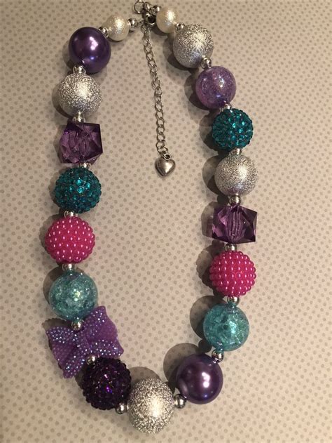 Cosmic Queen Bubblegum Bead Necklace Beaded Necklace Bubblegum Beads