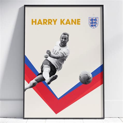 Harry Kane Poster England World Cup Three Lions Etsy Australia