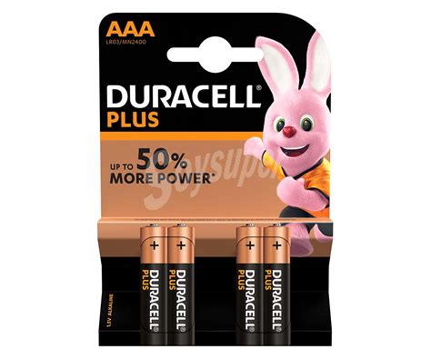 Duracell Plus Power Pila Alcalina Aaa Lr Mn Blister Unidades