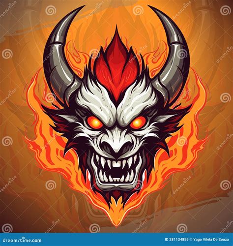 Fire Demon Mascot Logo Design Vector For Esport And Sport Team Badge