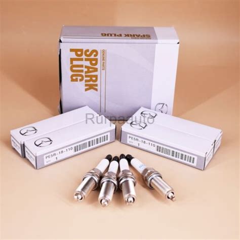 4Pcs For Mazda Spark Plugs PE5R-18-110 PE5S-18-110 ZC20HPR11 DENSO OEM ...