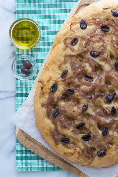 Caramelized Onion And Olive Focaccia Easy Focaccia Recipe Focaccia