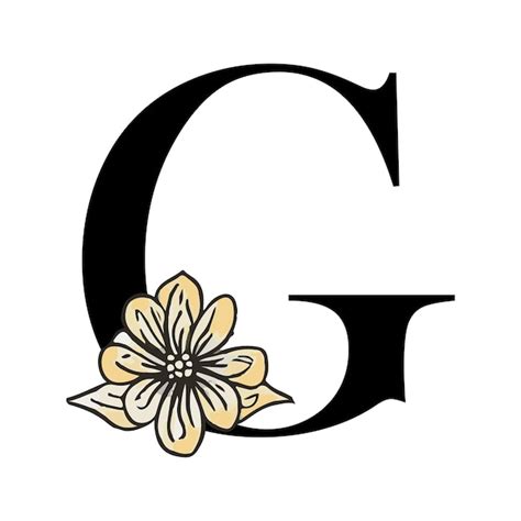 Premium Vector G Flower Letter