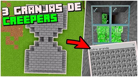 Las Tres Granjas De Creepers Más Faciles Para Minecraft 121 Youtube