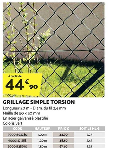 Promo Grillage Simple Torsion Chez Bricorama Icatalogue Fr