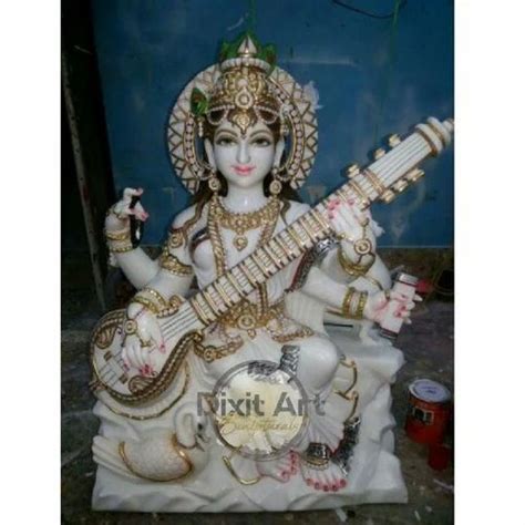 Traditional Hindu Marble Saraswati Maa Statue At Rs 74000 In Jaipur