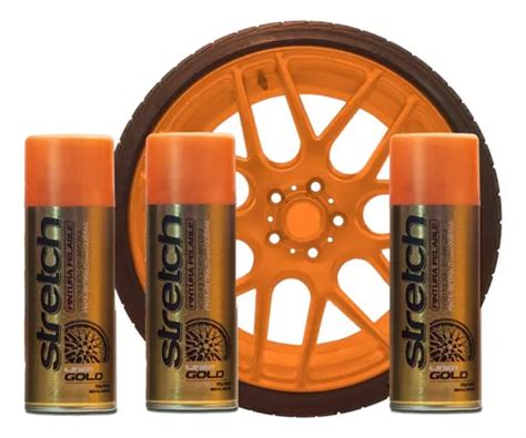 Kit X3 Stretch Pintura Removible Bronce Vinilo Aerosol