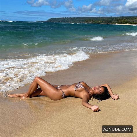 Nicole Scherzinger Sexy Shows Off Her Hot Body Posing In A Bikini On The Beach AZNude