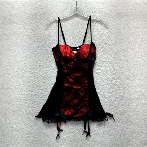 Dreamgirl Intimates Sleepwear Y K Vintage Dreamgirl Chemise Slip Lingerie L Large Red