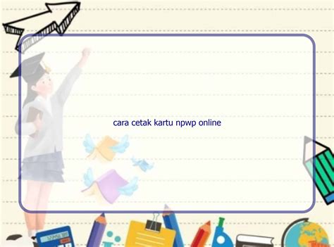 cara buat kartu npwp online