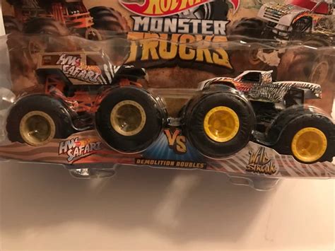 HOT WHEELS MONSTER Trucks HW Safari Wild Streak Marvel Demolition Voiture Double EUR