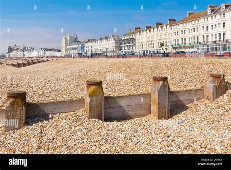 Eastbourne Beach Pebble Shingle Beach And Groynes Hotels On The