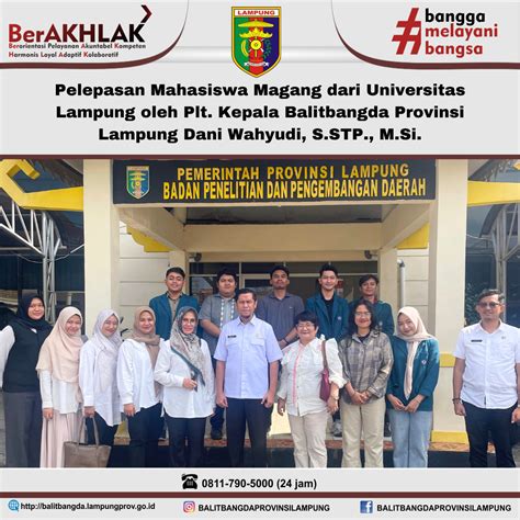Pelepasan Mahasiswa Magang Dari Universitas Lampung Unila