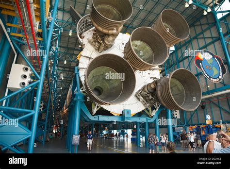 Saturn V Rocket At John F Kennedy Space Centre Cape Canaveral Stock