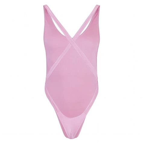 Mens Lingerie Sissy High Cut Thong Bodysuit Leotard Jumpsuit Underwear One Piece Sleeveless